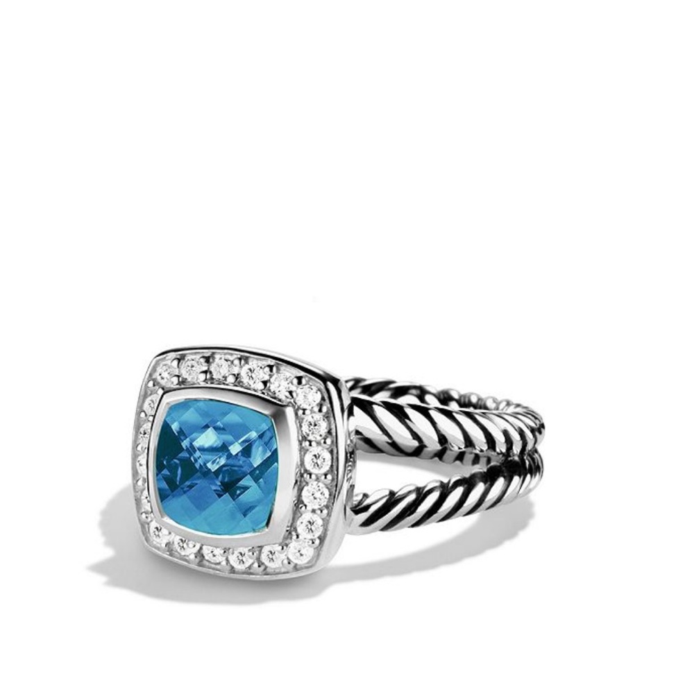 David Yurman Petite Albion Blue Topaz Ring